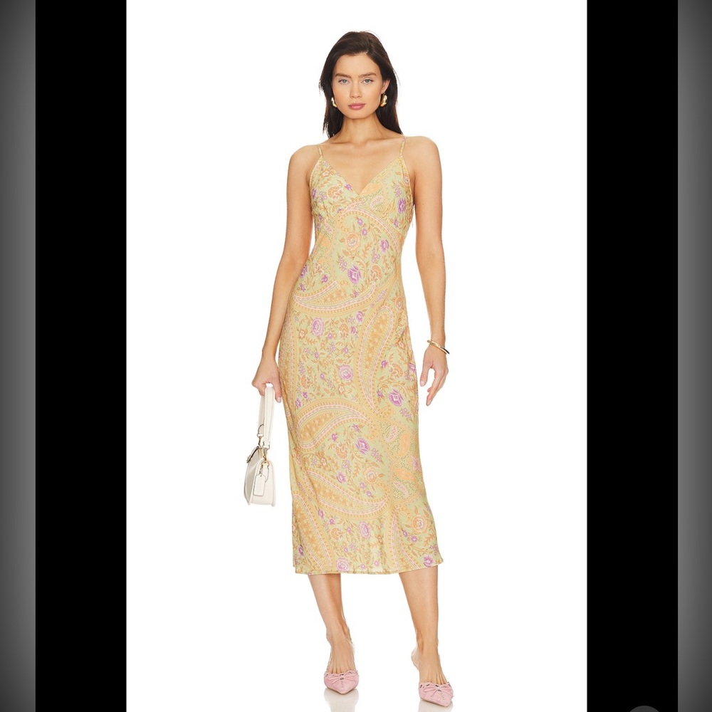 SPELL Belladonna Bias Strappy Midi NWT